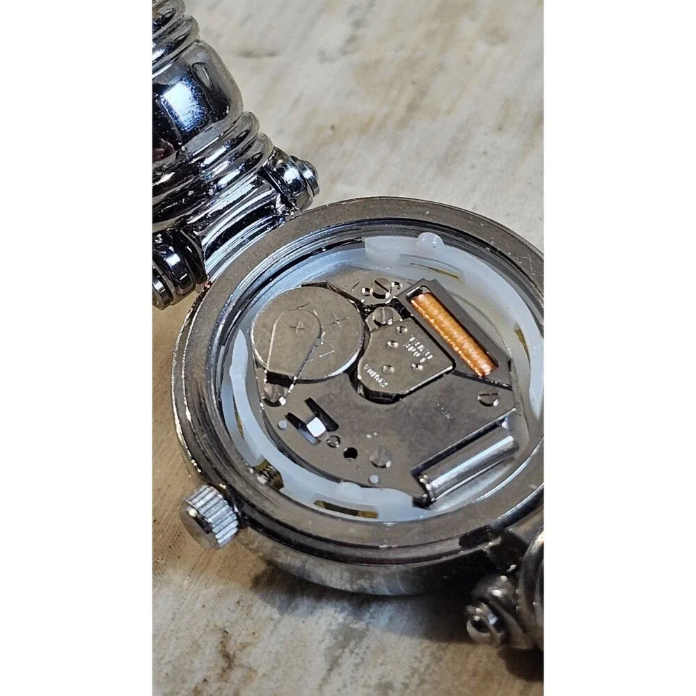 Swiss Tradition Women's Bangle Watch Mother of Pearl Dial Stainless Steel w Box